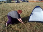 Putting up tent